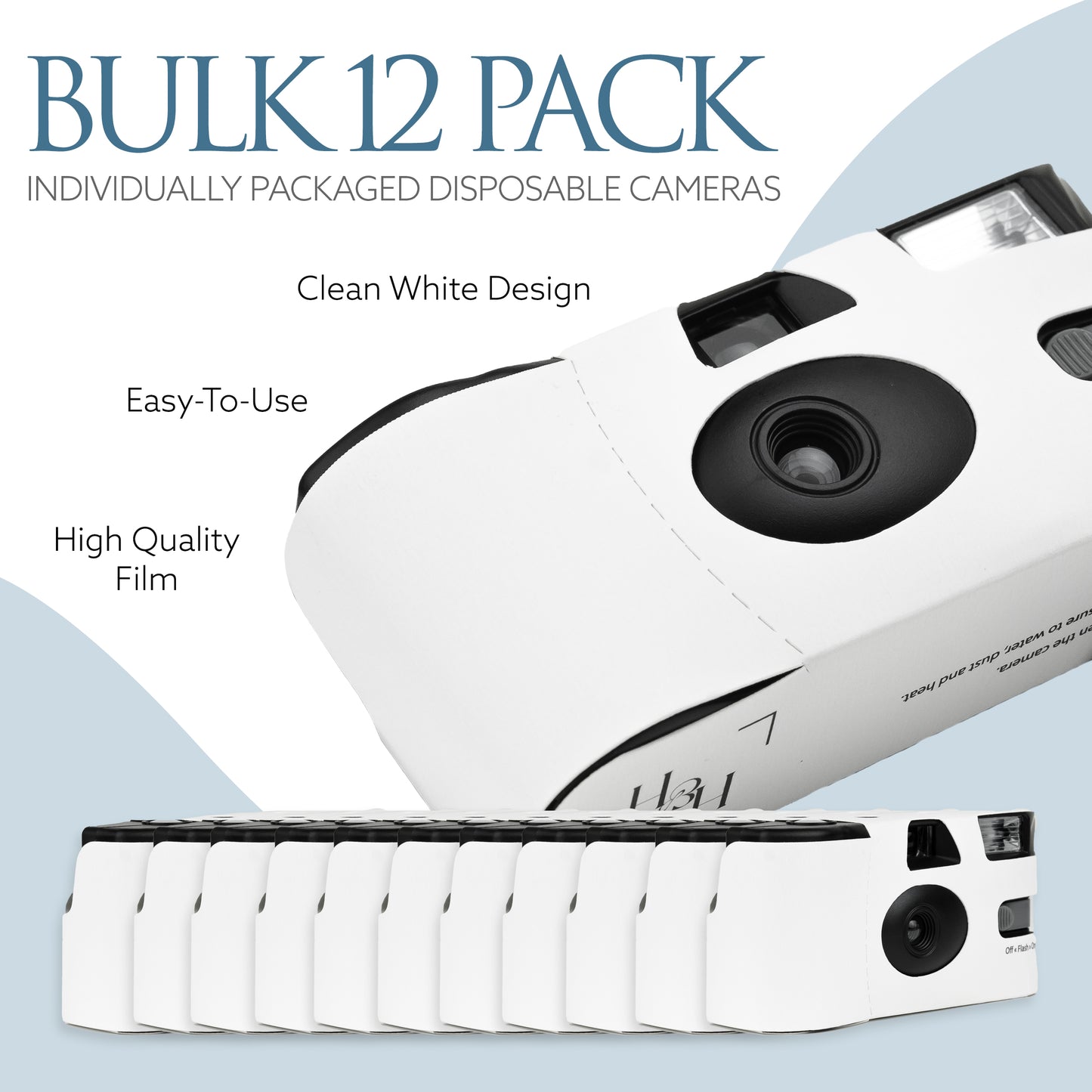 White 12-Pack Disposable Cameras
